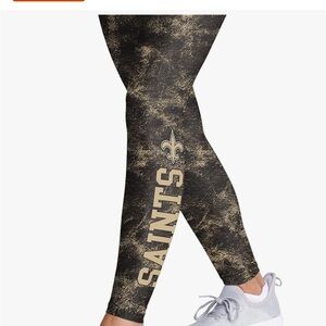 NFL New Orleans Saints Black and Gold Women's Leggings by FOCO